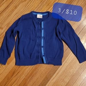 🐿 Hanna Andersson Blue Girls Cardigan